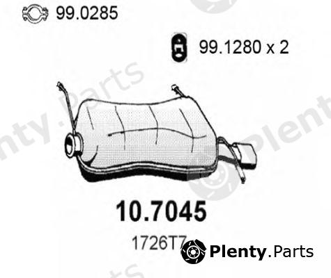  ASSO part 10.7045 (107045) End Silencer