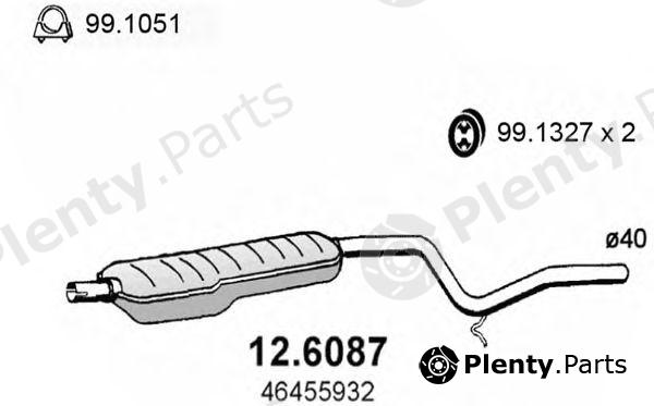  ASSO part 12.6087 (126087) Middle Silencer