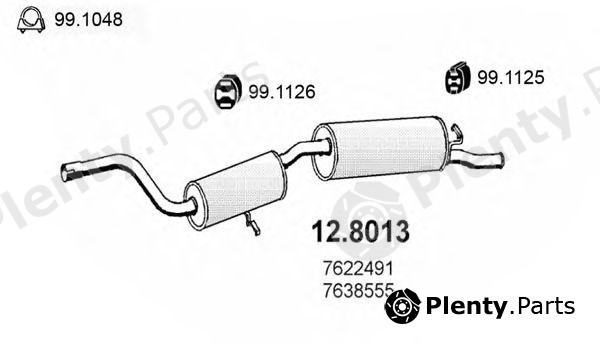  ASSO part 12.8013 (128013) Middle-/End Silencer