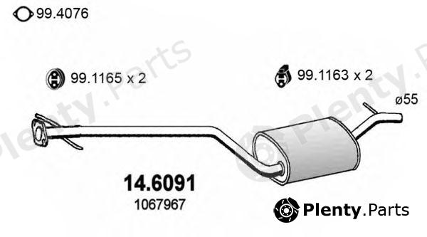  ASSO part 14.6091 (146091) Middle Silencer
