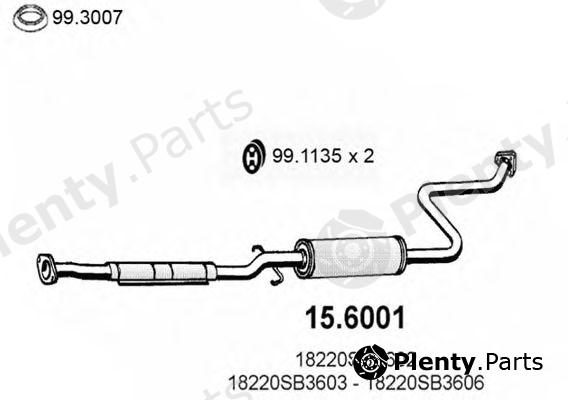  ASSO part 15.6001 (156001) Middle Silencer
