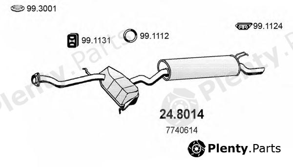  ASSO part 24.8014 (248014) Middle-/End Silencer