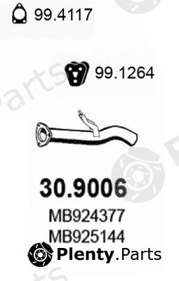  ASSO part 30.9006 (309006) Exhaust Pipe