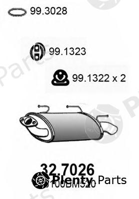  ASSO part 32.7026 (327026) End Silencer