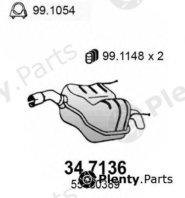  ASSO part 34.7136 (347136) End Silencer