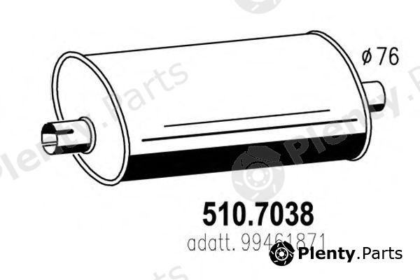  ASSO part 510.7038 (5107038) Middle-/End Silencer