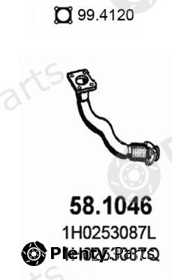  ASSO part 58.1046 (581046) Exhaust Pipe