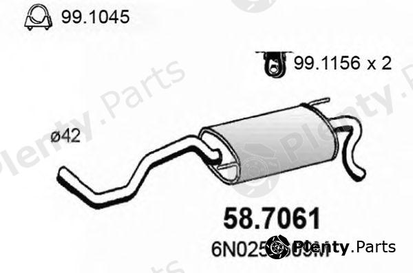  ASSO part 58.7061 (587061) End Silencer