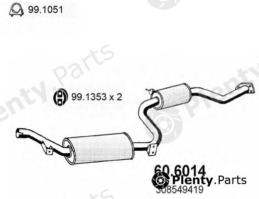  ASSO part 60.6014 (606014) Middle Silencer