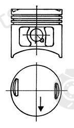  KOLBENSCHMIDT part 93673710 Piston