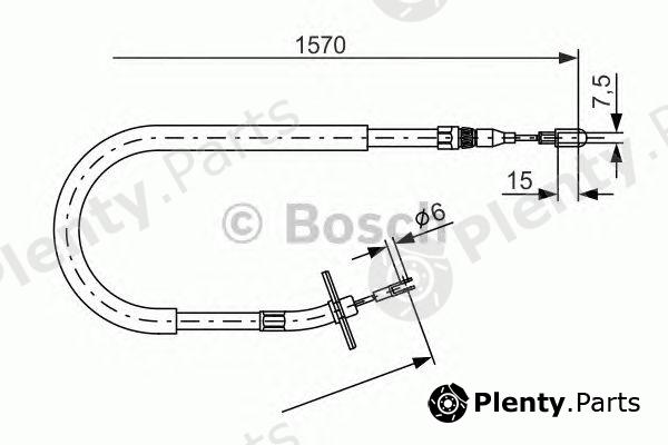  BOSCH part 1987477861 Cable, parking brake