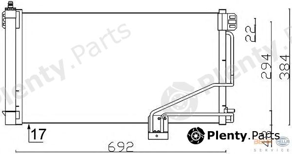  HELLA part 8FC351301-354 (8FC351301354) Condenser, air conditioning