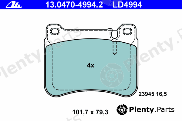  ATE part 13.0470-4994.2 (13047049942) Brake Pad Set, disc brake