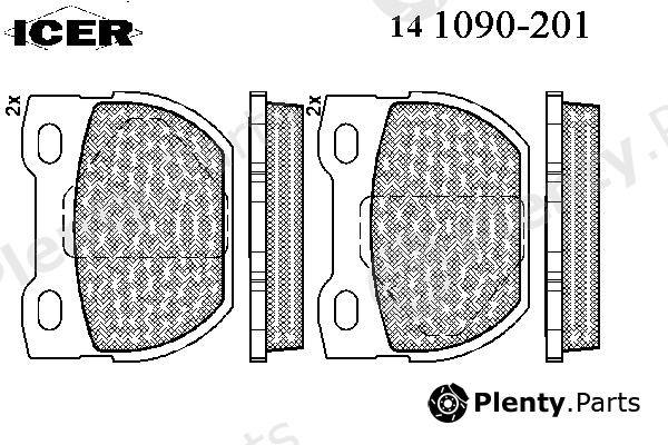  ICER part 141090-201 (141090201) Brake Pad Set, disc brake