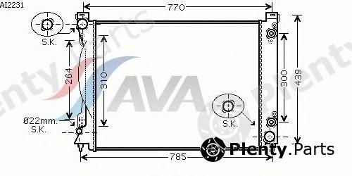  AVA QUALITY COOLING part AI2231 Radiator, engine cooling