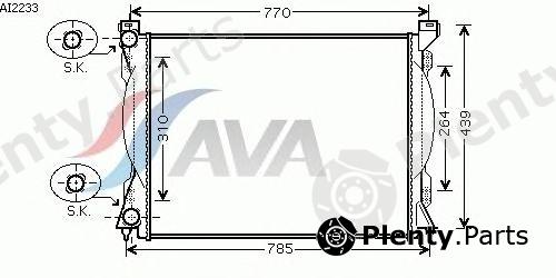  AVA QUALITY COOLING part AI2233 Radiator, engine cooling