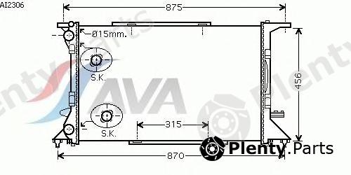  AVA QUALITY COOLING part AI2306 Radiator, engine cooling