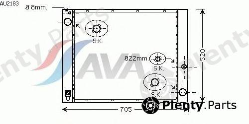  AVA QUALITY COOLING part AU2183 Radiator, engine cooling