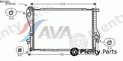  AVA QUALITY COOLING part BW2301 Radiator, engine cooling