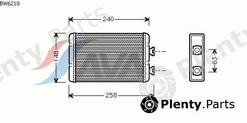  AVA QUALITY COOLING part BW6210 Heat Exchanger, interior heating