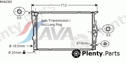  AVA QUALITY COOLING part BWA2303 Radiator, engine cooling