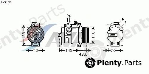  AVA QUALITY COOLING part BWK334 Compressor, air conditioning