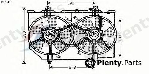 AVA QUALITY COOLING part DN7513 Fan, radiator
