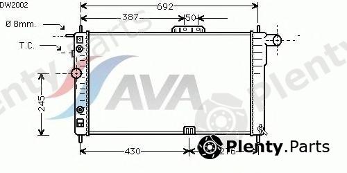  AVA QUALITY COOLING part DW2002 Radiator, engine cooling