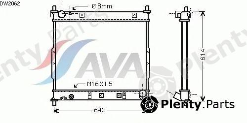  AVA QUALITY COOLING part DW2062 Radiator, engine cooling