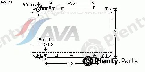  AVA QUALITY COOLING part DW2070 Radiator, engine cooling