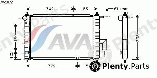  AVA QUALITY COOLING part DW2072 Radiator, engine cooling