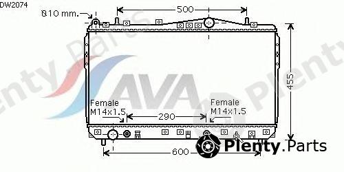  AVA QUALITY COOLING part DW2074 Radiator, engine cooling