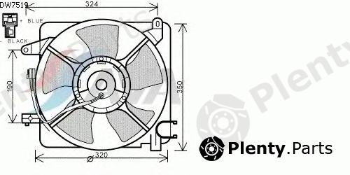  AVA QUALITY COOLING part DW7519 Fan, radiator