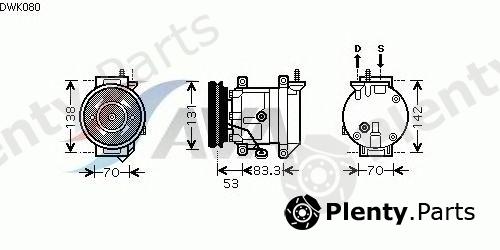  AVA QUALITY COOLING part DWK080 Compressor, air conditioning