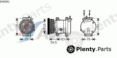  AVA QUALITY COOLING part DWK091 Compressor, air conditioning