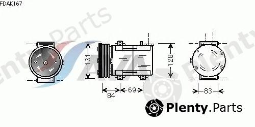  AVA QUALITY COOLING part FDAK167 Compressor, air conditioning