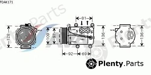  AVA QUALITY COOLING part FDAK171 Compressor, air conditioning