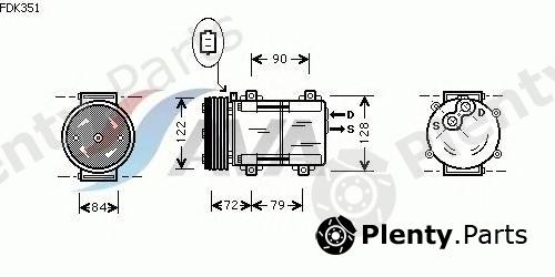  AVA QUALITY COOLING part FDK351 Compressor, air conditioning