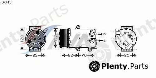  AVA QUALITY COOLING part FDK415 Compressor, air conditioning