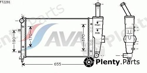  AVA QUALITY COOLING part FT2281 Radiator, engine cooling
