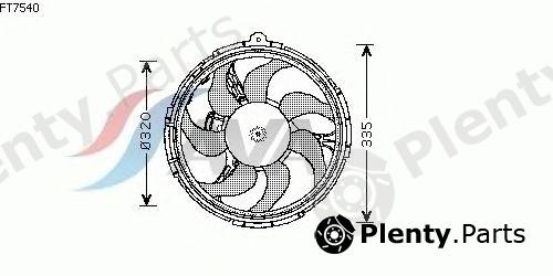  AVA QUALITY COOLING part FT7540 Fan, radiator
