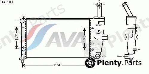  AVA QUALITY COOLING part FTA2209 Radiator, engine cooling
