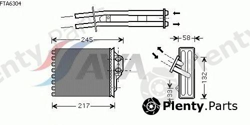  AVA QUALITY COOLING part FTA6304 Heat Exchanger, interior heating
