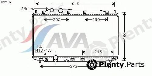  AVA QUALITY COOLING part HD2187 Radiator, engine cooling