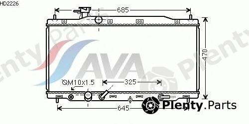  AVA QUALITY COOLING part HD2226 Radiator, engine cooling
