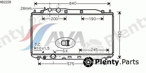  AVA QUALITY COOLING part HD2228 Radiator, engine cooling