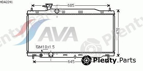  AVA QUALITY COOLING part HDA2241 Radiator, engine cooling