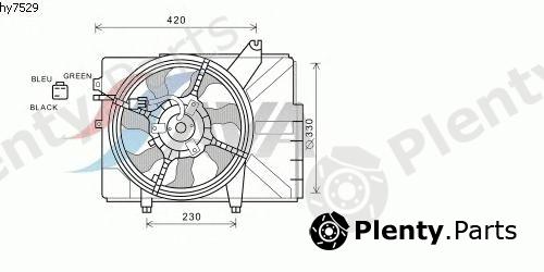  AVA QUALITY COOLING part HY7529 Fan, radiator