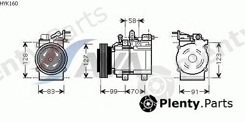  AVA QUALITY COOLING part HYK160 Compressor, air conditioning