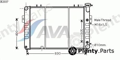  AVA QUALITY COOLING part JE2037 Radiator, engine cooling
